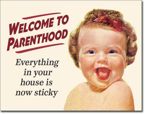 Metalowy szyld plakat reklamowy blacha tin sign USA Welcome Parenthood