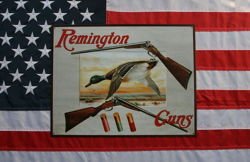 Metalowy plakat reklamowy blacha tin sign USA Remington strzelby Prezent #1002